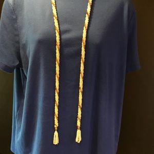 Vintage Handmade 1963 Faux Pearls and golden beads